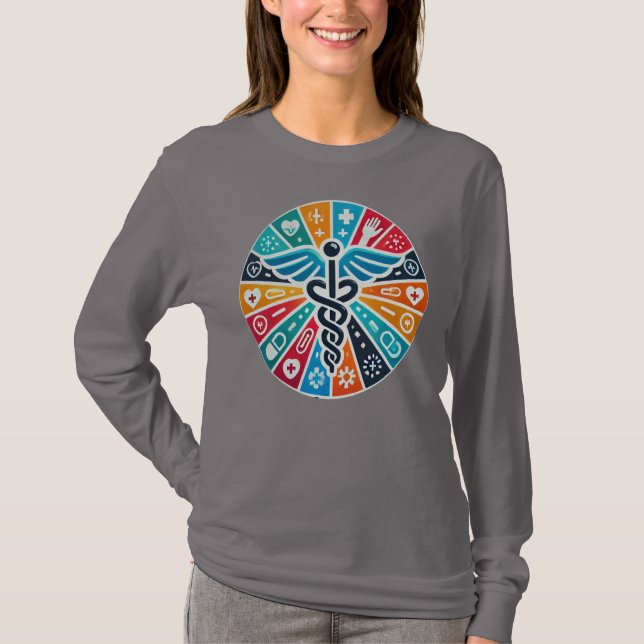 Camiseta Unas mangas largas básicas para la cobertura de sa (Anverso)