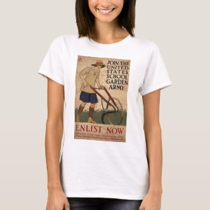 Camiseta Únase a al ejército del jardín de la escuela de