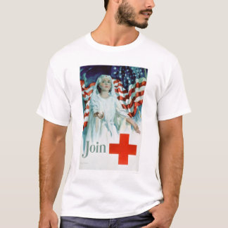 Camiseta Únase a la Cruz Roja - bandera americana (US00310)