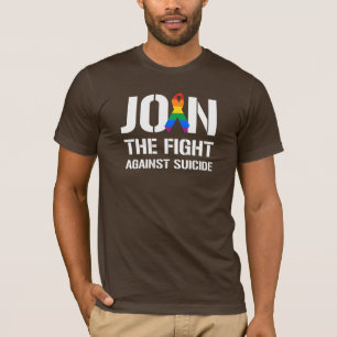 Camiseta Únase a la lucha contra suicidio de LGBT
