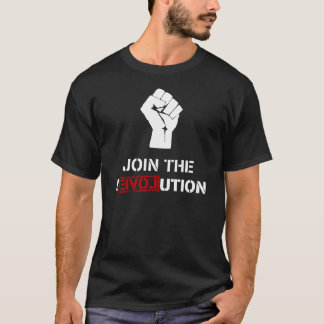 Camiseta Únase a la revolución - para hombre negro