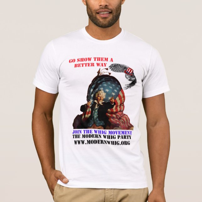 Camiseta Únase al movimiento del Whig - hombres (Anverso)