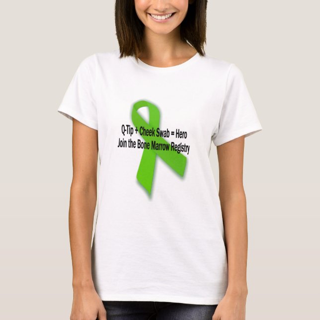 Camiseta Únase al registro del donante de la médula (Anverso)