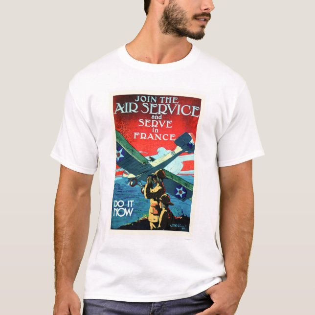 Camiseta Únase al servicio aéreo y sirva en Francia (Anverso)