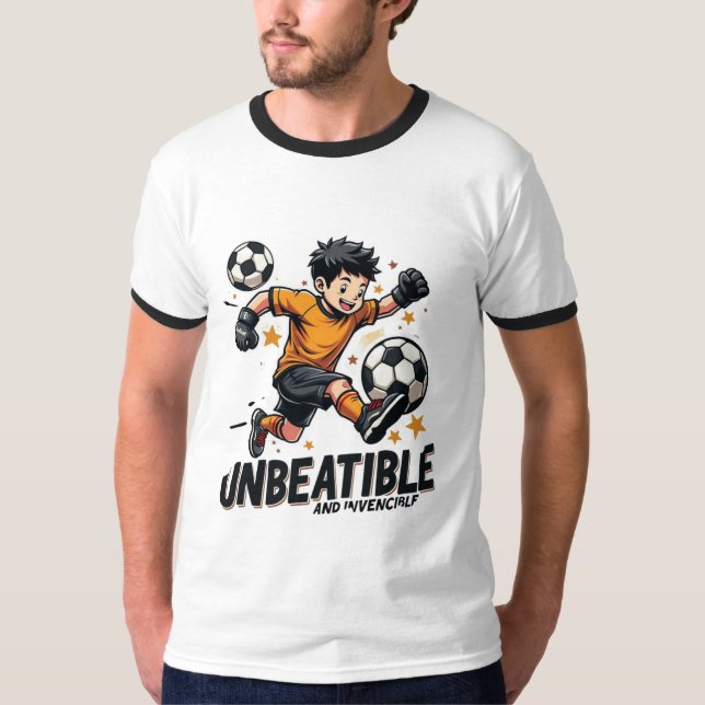 Camiseta Unbeatable & Invincible – Bold Power Statement  (Anverso)