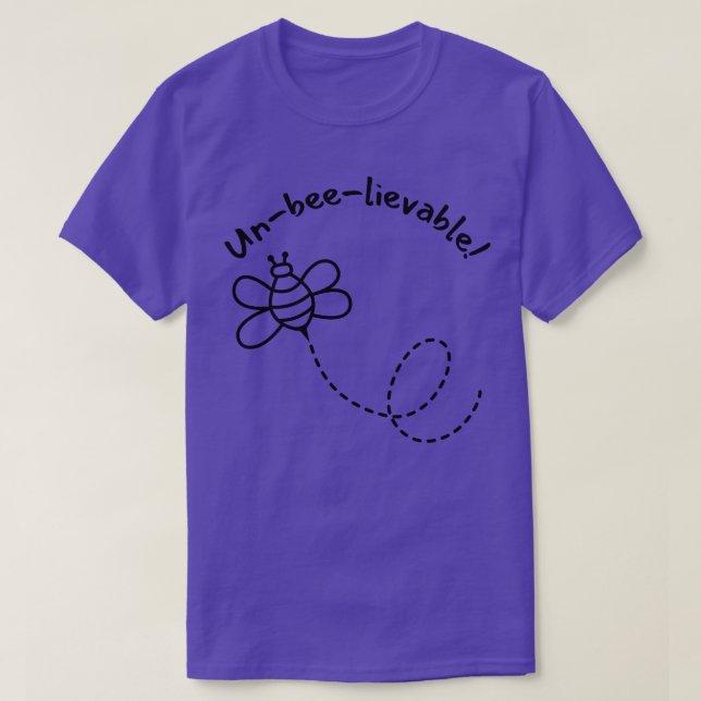 Camiseta UnBeeLievable Cute Bee Pun Para Amantes De La Abej (Diseño del anverso)