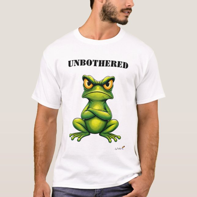 Camiseta Unbothered Funny Grumpy Frog T-Shirt (Anverso)