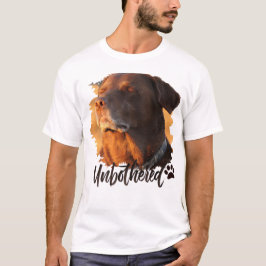 Camiseta Unbothered Golden Hour Dog – Premium Minimalist 