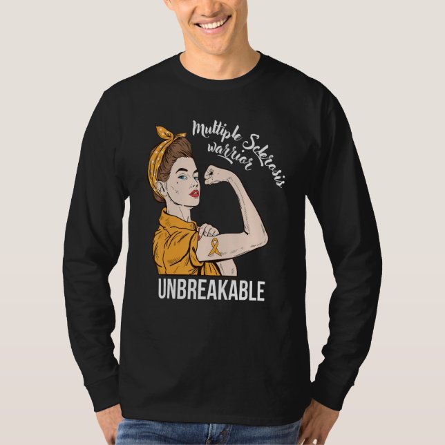Camiseta Unbreakable Warrior Multiple Sclerosis Awareness M (Anverso)