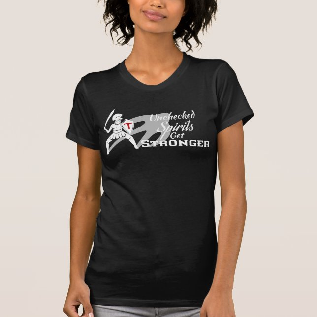 Camiseta Unchecked Spirits Get Stronger Ladies T-Shirt BLK (Anverso)