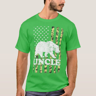 Camiseta Uncle Bear Camping Hiking Camouflage USA American 
