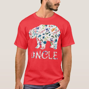 Camiseta Uncle Bear Floral Gifts Matching Family Flower 