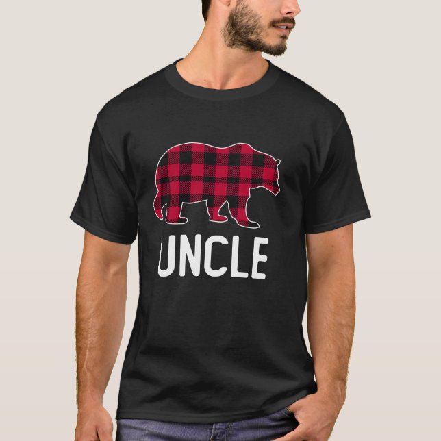 Camiseta Uncle Bear Red Buffalo Plaid Pajama (Anverso)