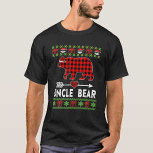 Camiseta Uncle Bear Santa Red Planteó Pajamas Familiares Pa