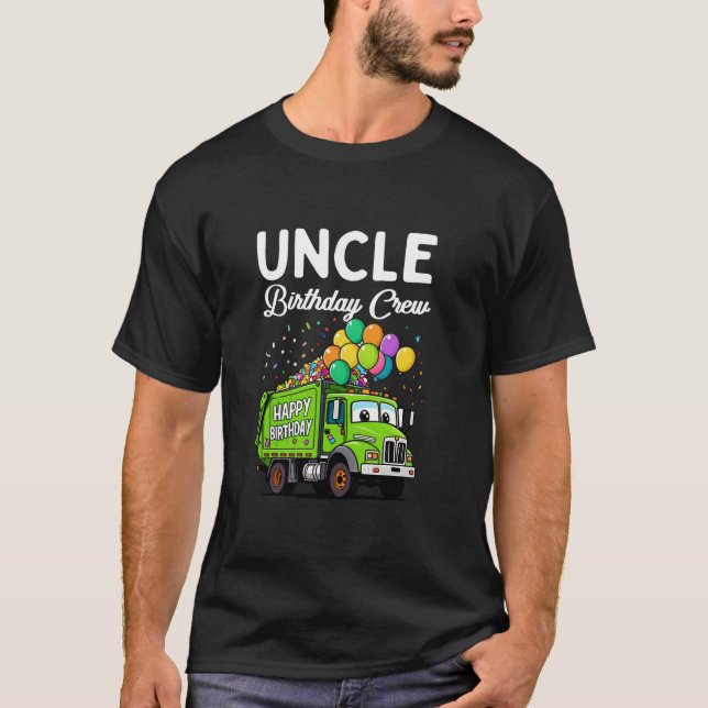 Camiseta Uncle Birthday Crew Boys Garbage Truck Bday Family (Anverso)