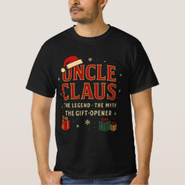 Camiseta Uncle Claus – The Legend, The Myth, The Gift-Opene