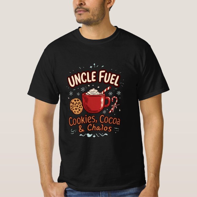 Camiseta Uncle Fuel: Cookies, Cocoa & Chaos | Funny Holiday (Anverso)