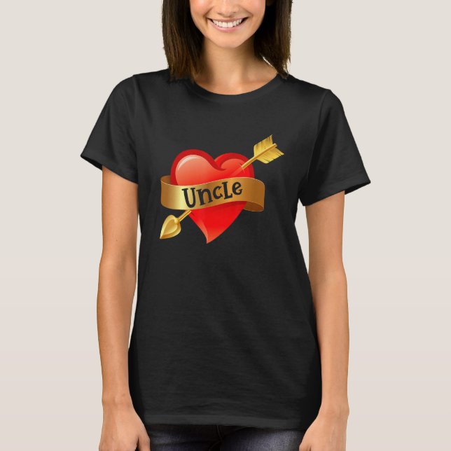 Camiseta Uncle Heart Love Happy Valentines Day Cupid Uncle  (Anverso)
