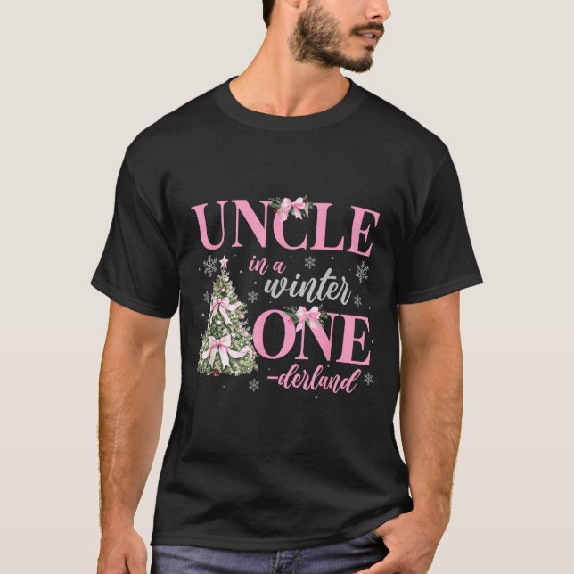 Camiseta Uncle In A Winter Onederland Birthday Girl Christm (Anverso)
