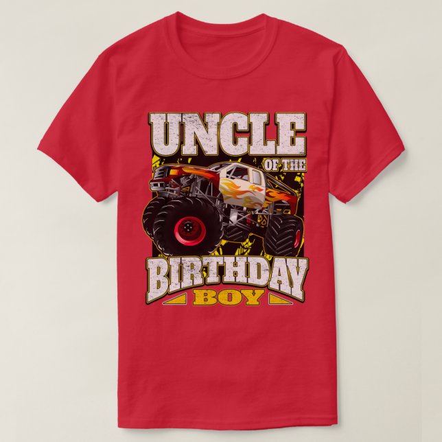 Camiseta Uncle of Birthday Boy Monster Truck 2 (Diseño del anverso)