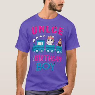 Camiseta Uncle Of The Birthday Boy Unicorn Train Lover