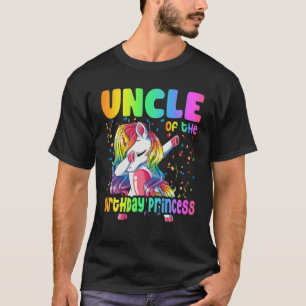 Camiseta Uncle Of The Birthday Princess Dabbing Unicorn Gir
