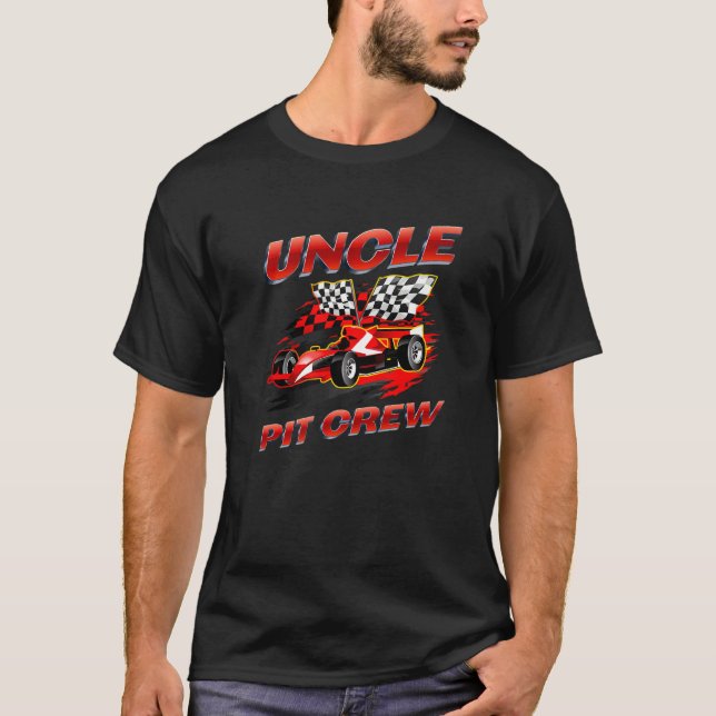 Camiseta Uncle Pit Crew Race Car Birday Party Carreras Fami (Anverso)