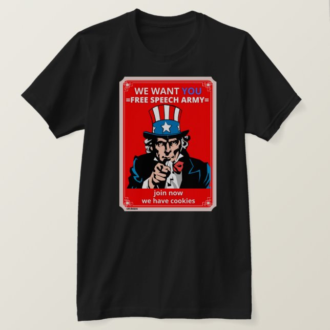 camiseta "UNCLE SAM" (Anverso del diseño)