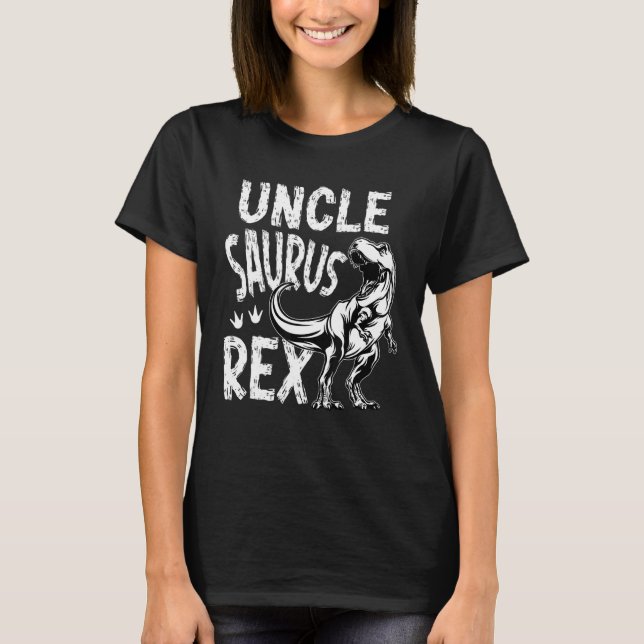 Camiseta Uncle Saurus Rex Dino Birthday Party Matching Fami (Anverso)