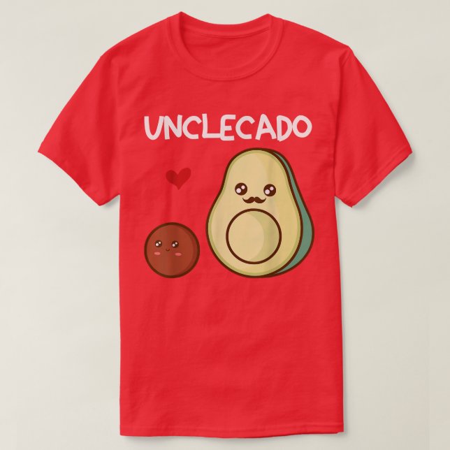Camiseta Unclecado Tío Aguacate Invitación de Embarazo Avo (Diseño del anverso)