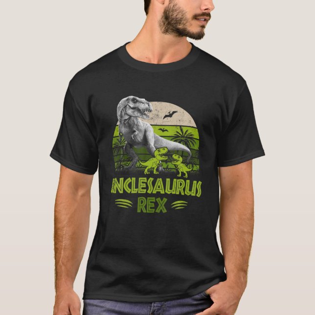 Camiseta Unclesaurus Rex T Rex Dinosaur Cute Día del Padre (Anverso)