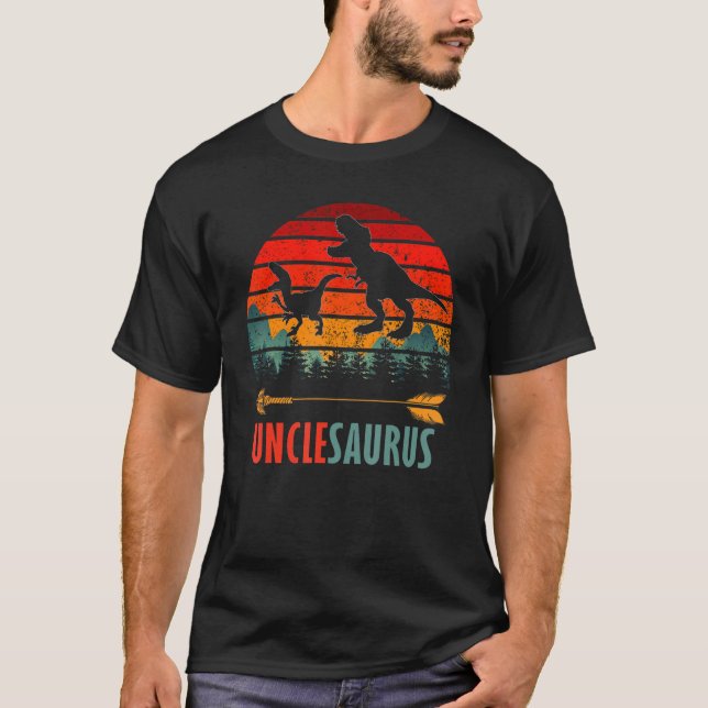 Camiseta Unclesaurus T Rex Dinosaur papa Saurus Family Matc (Anverso)