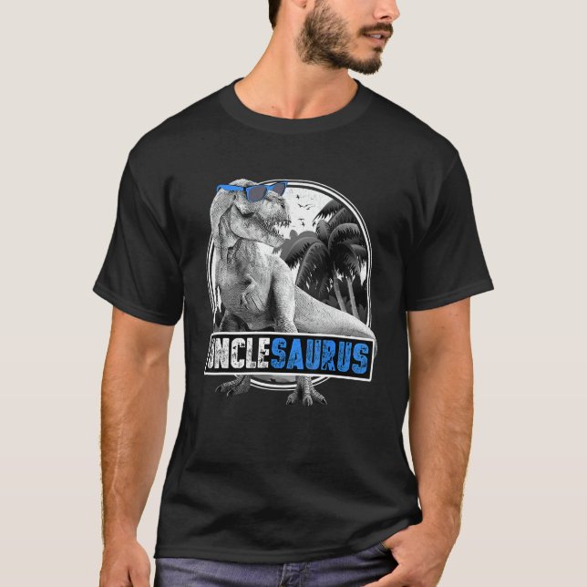 Camiseta Unclesaurus T-Rex Dinosaur Uncle Dinosaur (Anverso)