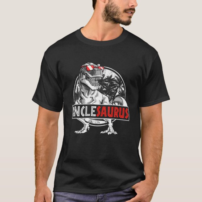 Camiseta Unclesaurus T Rex Dinosaur Uncle Saurus Family Mat (Anverso)