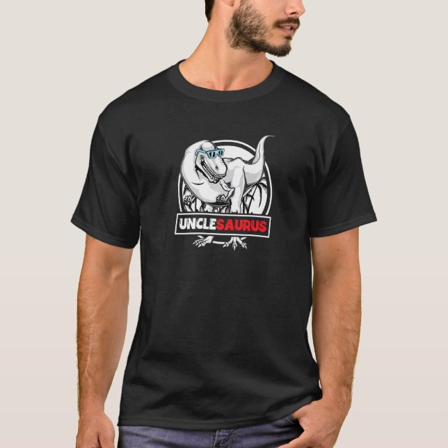 Camiseta Unclesaurus T Rex Dinosaur Uncle Saurus Family Mat (Anverso)
