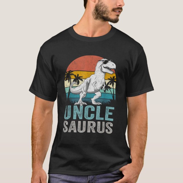 Camiseta Unclesaurus T Rex Dinosaur Uncle Saurus Family Mat (Anverso)