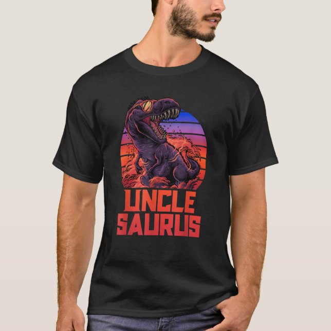 Camiseta Unclesaurus T Rex Uncle Saurus Retro Dinosaur (Anverso)