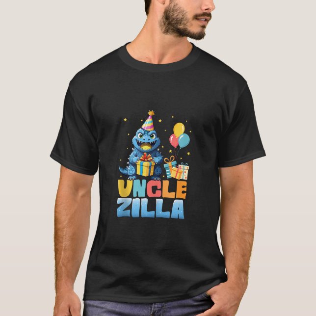Camiseta Unclezilla Monstruo gracioso Kaiju Familia coincid (Anverso)