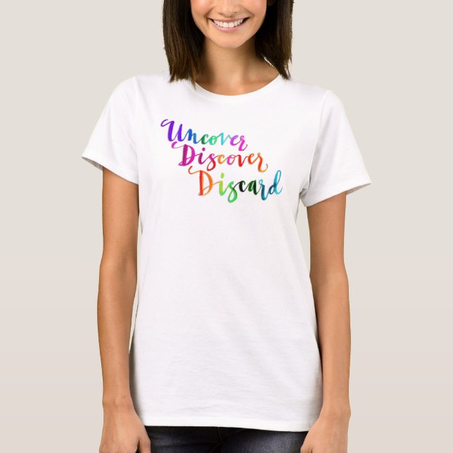 Camiseta Uncover,  Discover, Discard T-shirt (Anverso)