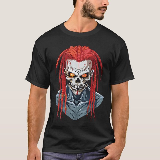 Camiseta Undead with Red Dreadlocks (Anverso)