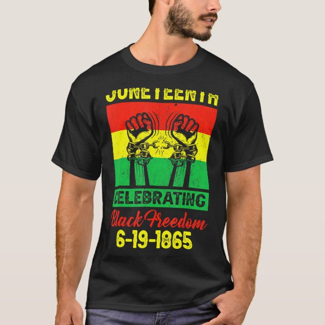 Camiseta Undécima celebración de 1865 Black Freedom African (Anverso)