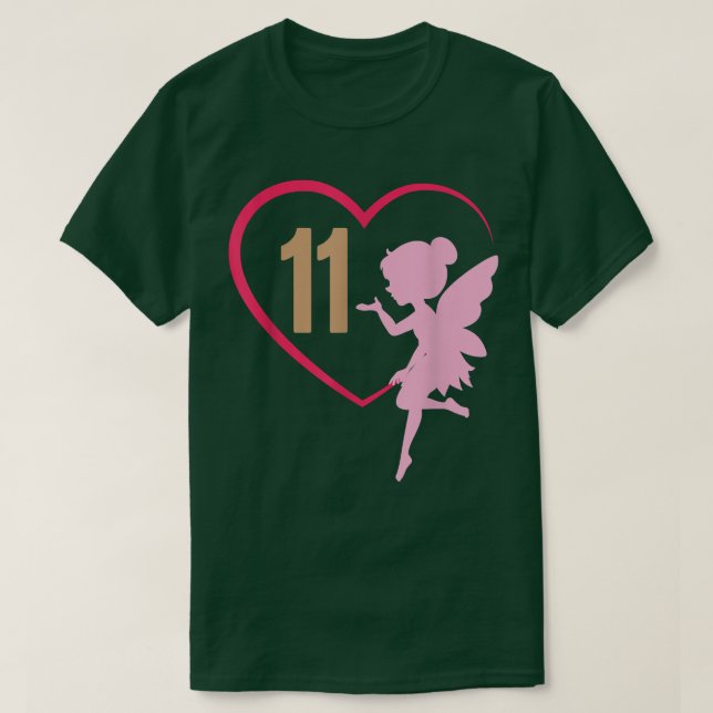 Camiseta Undécimo undécimo partido de cumpleaños Chica de h (Diseño del anverso)