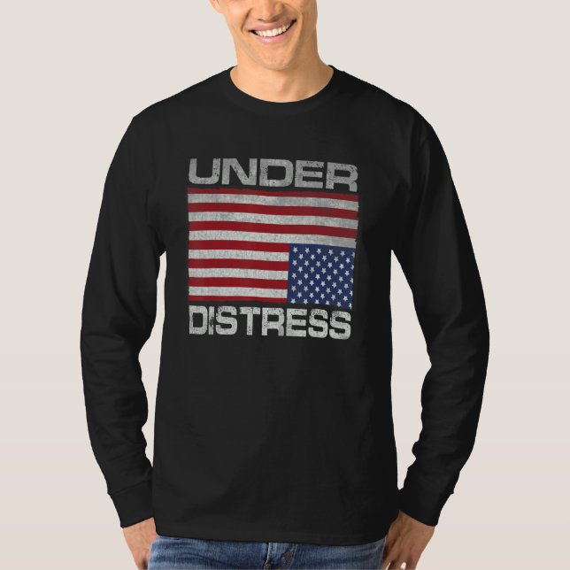 Camiseta Under Distress Tattered Upside Down American Flag (Anverso)