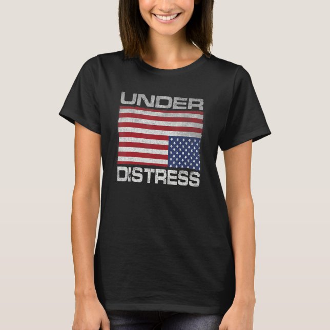 Camiseta Under Distress Tattered Upside Down American Flag (Anverso)