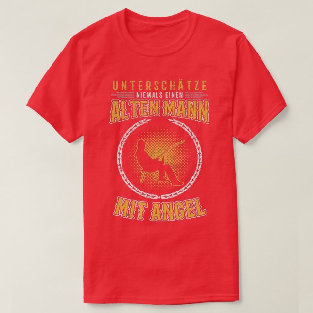 Camiseta Underestimate Never An Old Man With Angel Gift  (Diseño del anverso)