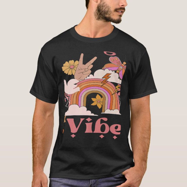 Camiseta Undergrad Vibes School Groovy Retro Boho Rainbow C (Anverso)