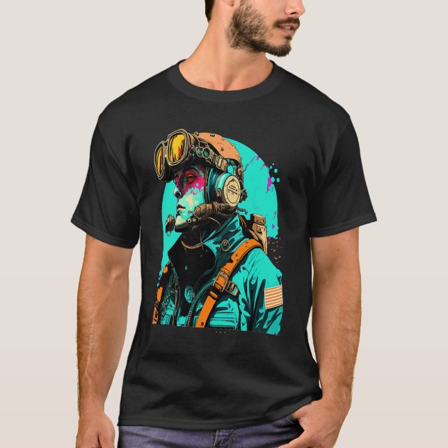 Camiseta Underwater Photographer Pop Style Scuba Diver Dad  (Anverso)