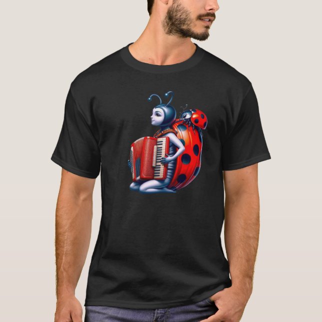 Camiseta Une jolie coccinelle accordéoniste  (Anverso)