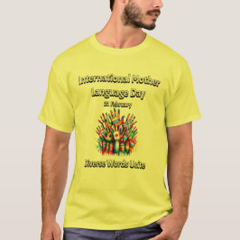 Camiseta Unen Diversas Palabras. Día de la Lengua Materna.