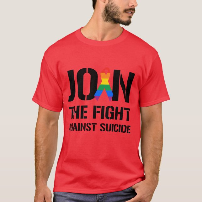 Camiseta Únete a la lucha contra el suicidio gay (Anverso)